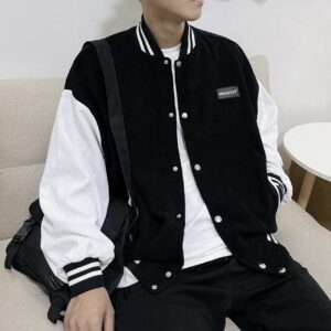 áo khoác bomber missout đen trắng