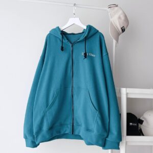 Áo khoác hoodie zip DIARY xanh