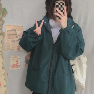 áo khoác dù jacket xanh rêu