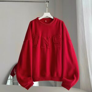 áo sweater ins đỏ
