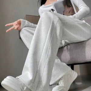 quần dài nỉ ống rộng