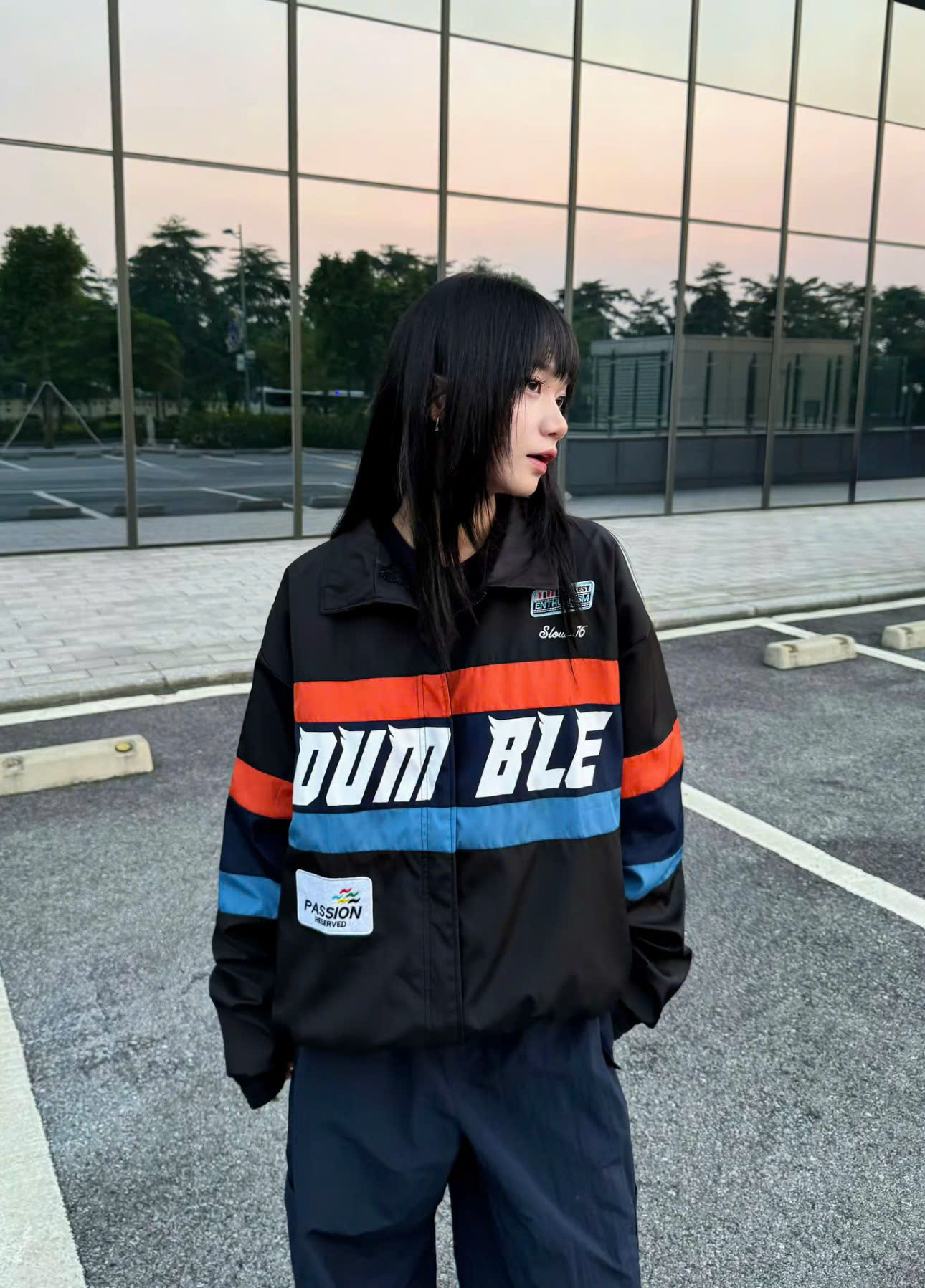 Áo Khoác Dù Racing Form Boxy Áo Khoác Dù Racing Form Boxy