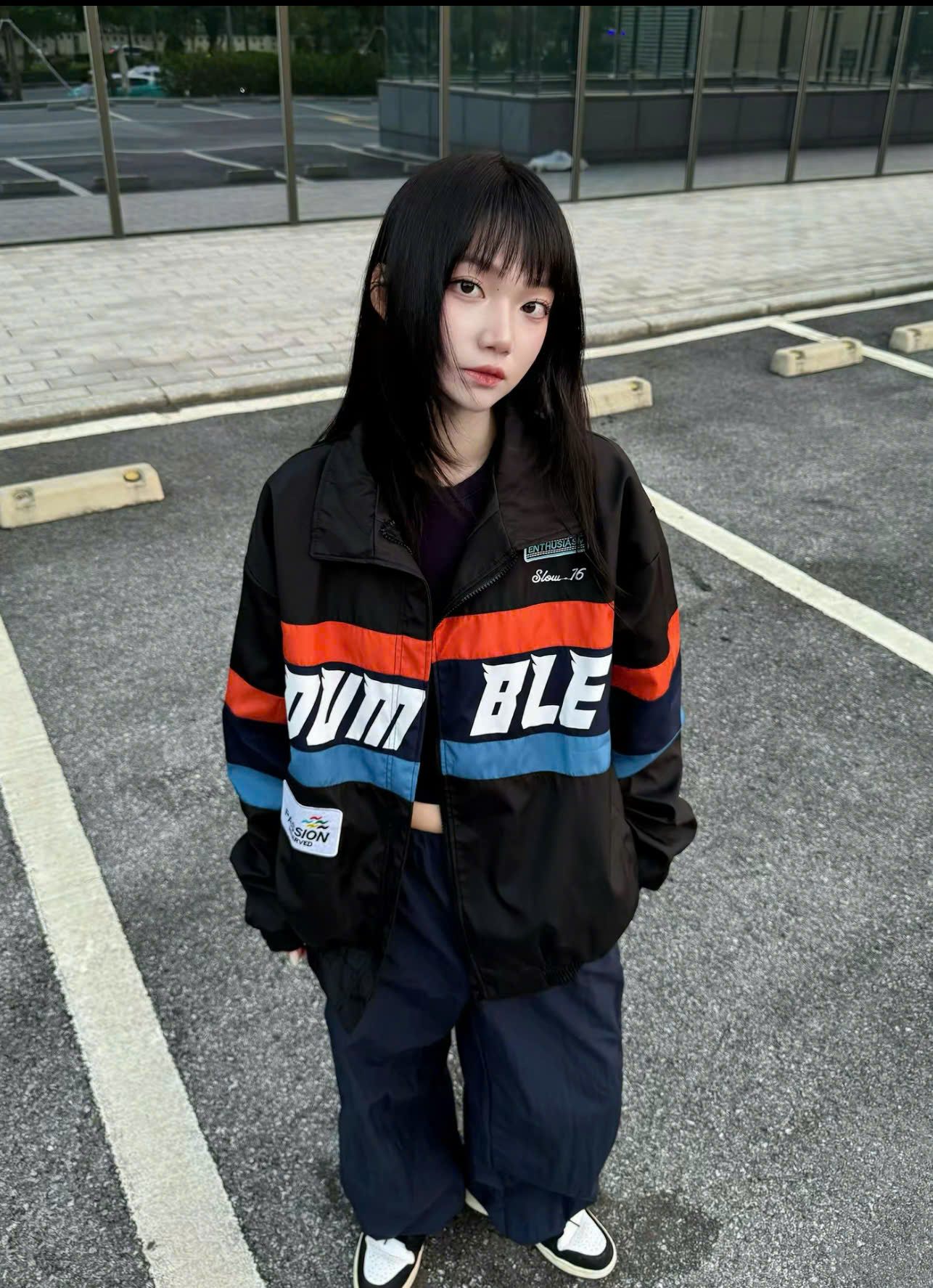 Áo Khoác Dù Racing Form Boxy Áo Khoác Dù Racing Form Boxy