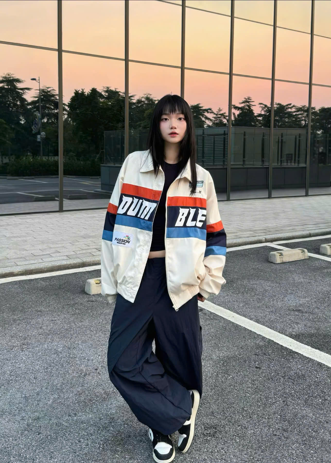 Áo Khoác Dù Racing Form Boxy Áo Khoác Dù Racing Form Boxy