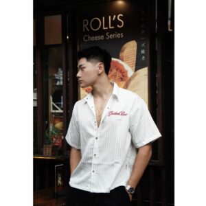 áo sơ mi kẻ sọc form boxy