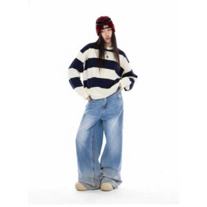 áo sweater kẻ sọc ngang